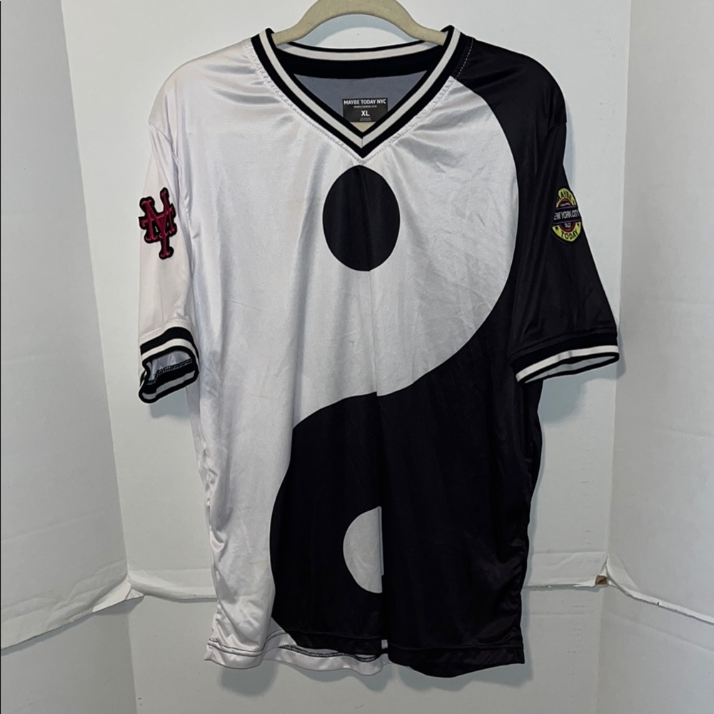 Maybe Today NYC Yin Yang Black and White Men's Shirt
